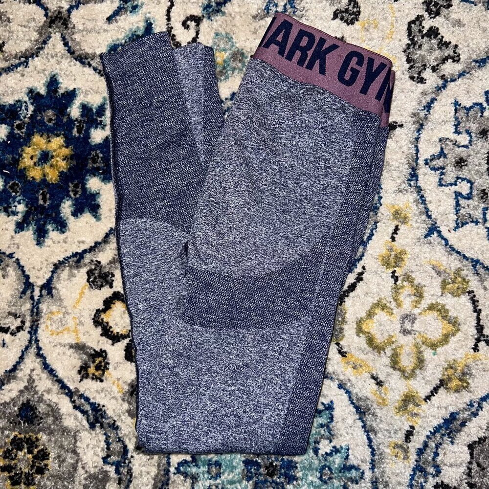 Gymshark Women's Flex High Waisted Leggings Navy Marl Size S